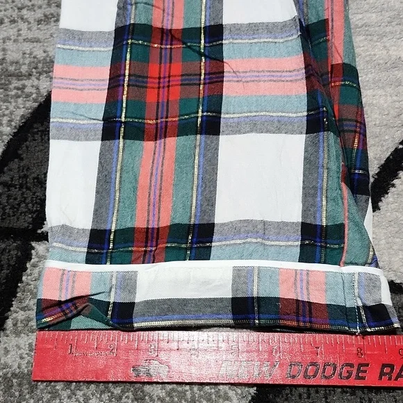 VICTORIA SECRET 2018 STRIPED GOLD SHINE PLAID LOUNGE SLEEPWEAR PANTS - Picture 6 of 10